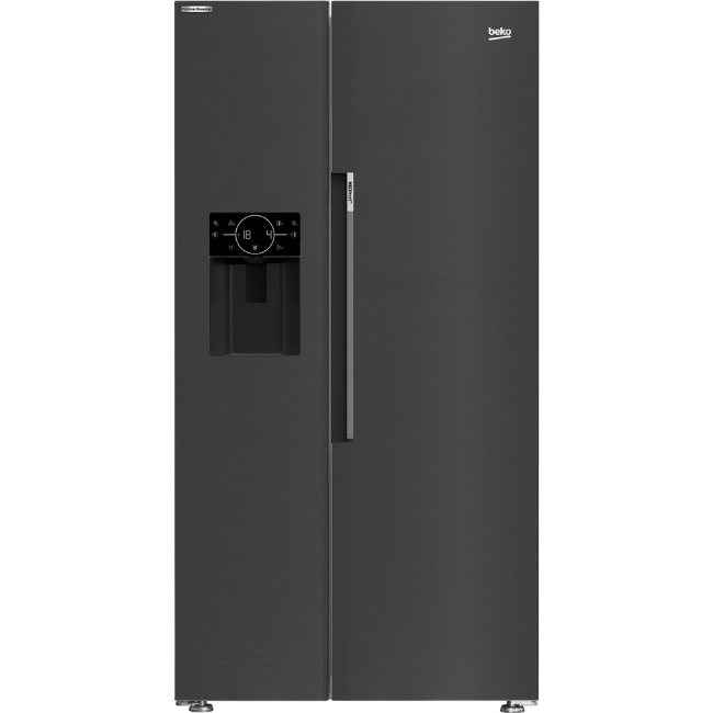 BEKO AMERICAN FRIDGE FREEZER PLUMBED  BLACK ASP342VPZ